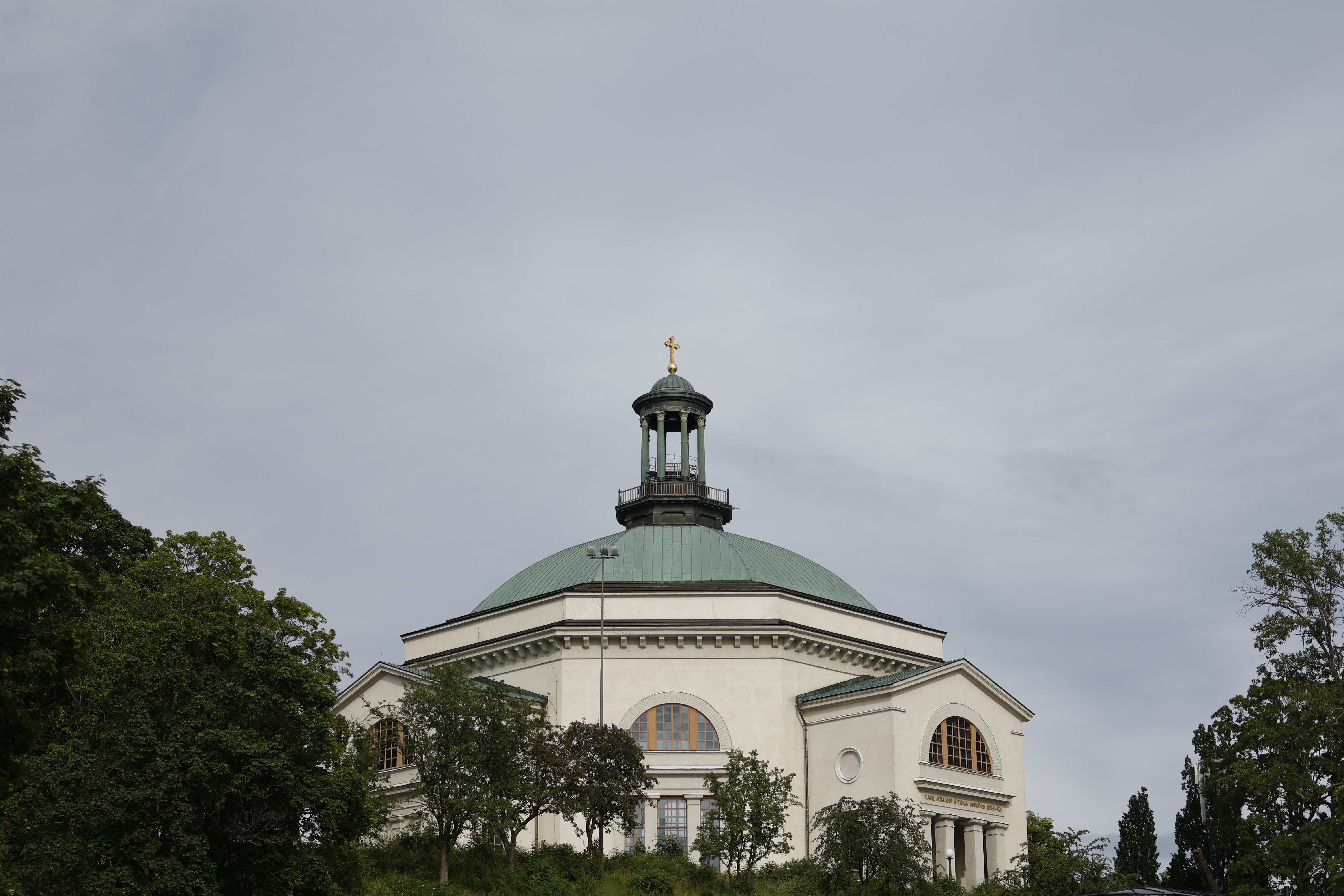 Neoclassical church with copper dome